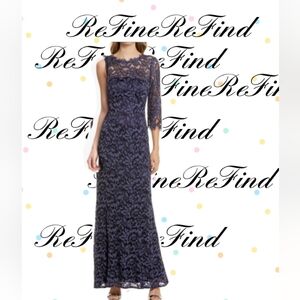 Lace bateau neck mermaid gown by Eliza J